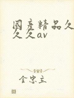 国产精品久久久久久av