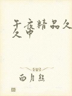 午夜精品久久久久中