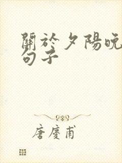 关于夕阳晚霞的句子