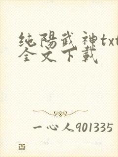 纯阳武神txt全文下载