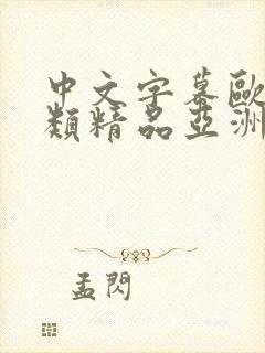 中文字幕欧美另类精品亚洲