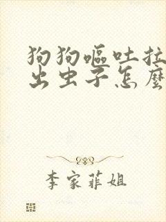 狗狗呕吐拉稀吐出虫子怎么整