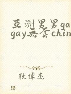 亚洲男男gaygay无套chinese