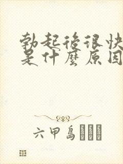 勃起后很快软了是什么原因