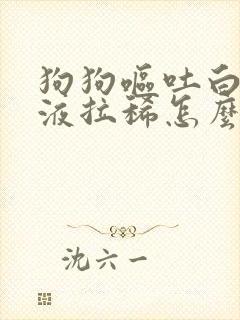 狗狗呕吐白色粘液拉稀怎么办