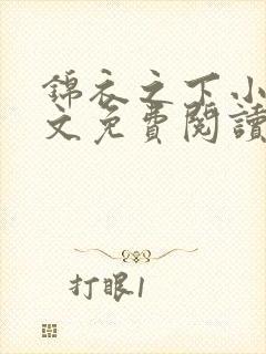 锦衣之下小说全文免费阅读无弹窗