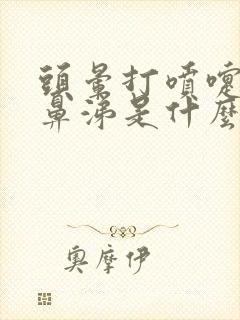 头晕打喷嚏流清鼻涕是什么原因