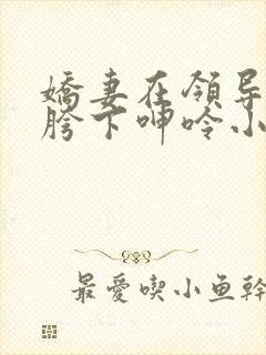 娇妻在领导粗大胯下呻呤小说封面