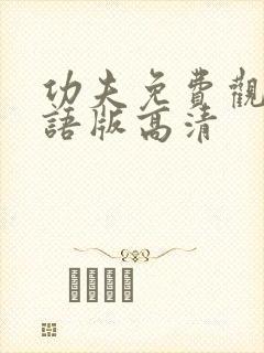 功夫免费观看国语版高清