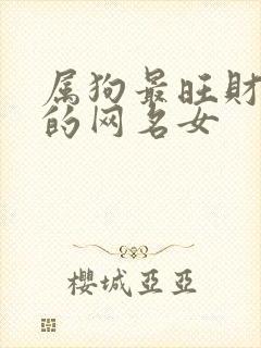 属狗最旺财旺运的网名女