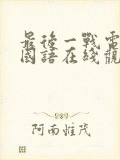 最后一战电视剧国语在线观看