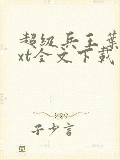 超级兵王叶谦txt全文下载封面
