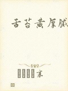 舌苔黄厚腻用药