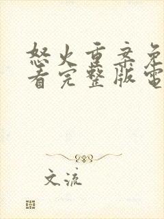 怒火重案免费观看完整版电影国语