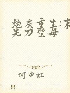 炮灰重生:末世先刀圣母