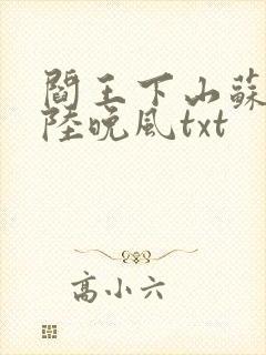 阎王下山苏文,陆晚风txt