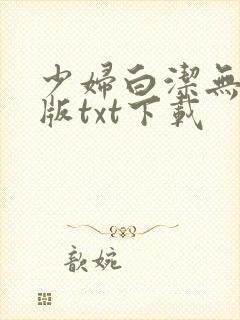 少妇白洁无删减版txt下载