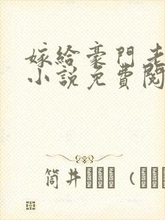 嫁给豪门老男人小说免费阅读全文