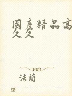 国产精品高潮久久久