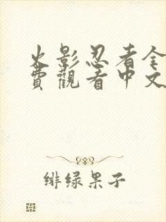 火影忍者全集免费观看中文版