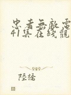 忠者无敌电视剧41集在线观看免费