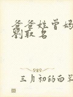 爸爸姓曾妈妈姓刘取名