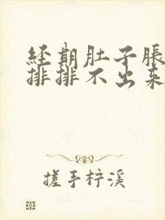 经期肚子胀气想排排不出来怎么办