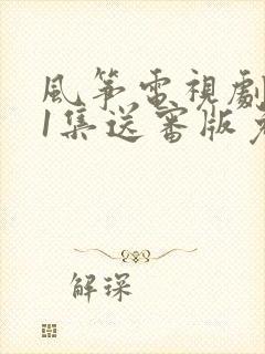 风筝电视剧全51集送审版免费观看封面