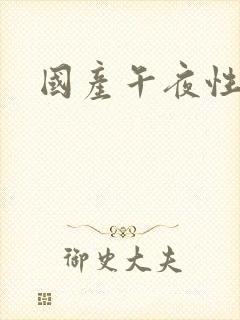 国产午夜性色片封面