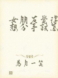 女朋友觉得累了想分手该怎么挽回