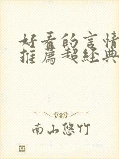 好看的言情小说推荐超经典完结封面