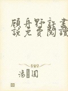 顾舟野许书意小说免费阅读