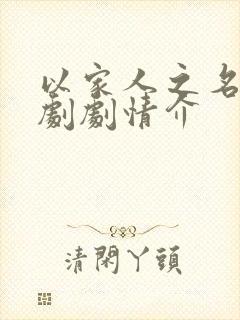 以家人之名电视剧剧情介