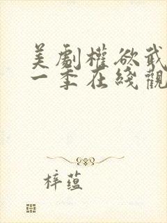 美剧权欲武力第一季在线观看