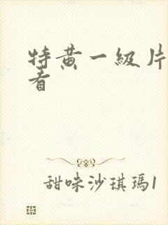 特黄一级片免费看封面