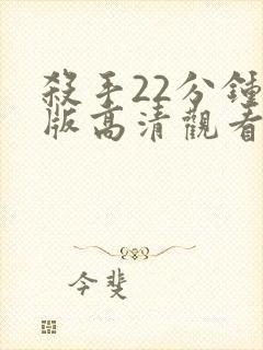 杀手22分钟原版高清观看