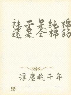 袜子是纯棉的好还是全棉的好