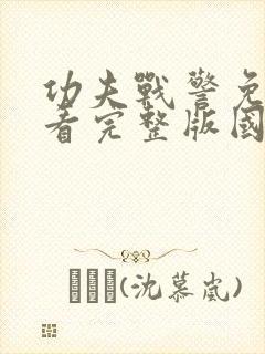 功夫战警免费观看完整版国语高清