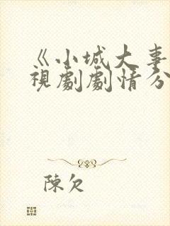 《小城大事》电视剧剧情分集介绍