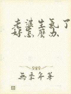 老婆生气了哄不好怎么办