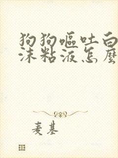 狗狗呕吐白色泡沫粘液怎么办