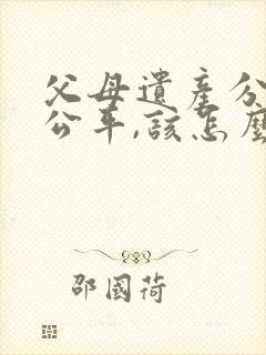 父母遗产分配不公平,该怎么做封面