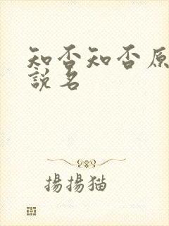 知否知否原著小说名