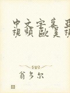 中文字幕 亚洲视频 欧美视频