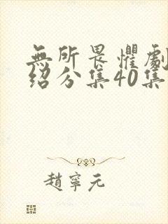 无所畏惧剧情介绍分集40集