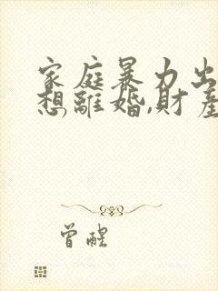 家庭暴力出轨,想离婚,财产怎么分割封面