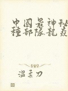 中国最神秘的特种部队龙焱真的那么强吗?