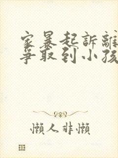 家暴起诉离婚能争取到小孩抚养权么