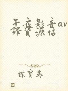 午夜影音av先锋资源站