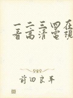 一二三四在线观看高清电视剧